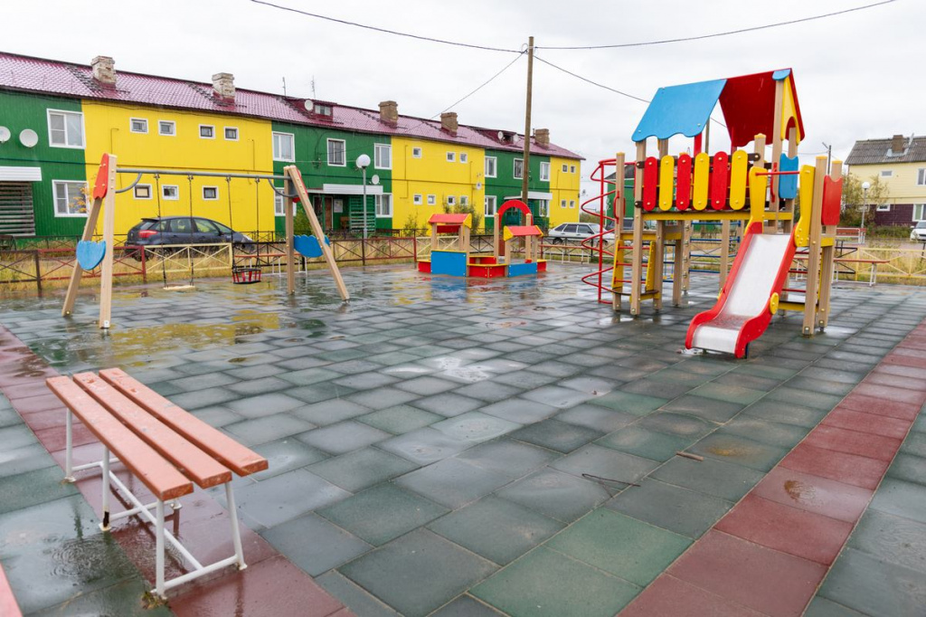 Дворовая территория с детской игровой площадкой по 60 лет Октября